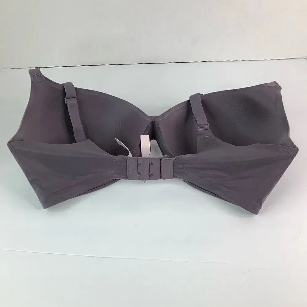 Victoria Secret No Underwire Lined Semi Demi Lavender Purple Soft Bra Sz 36D